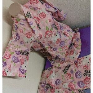 Hello Kitty Size Small Top Shorts Outfit Set Pastel Pink Purple Rose Japan Y2K